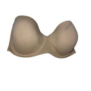Women's Strapless Bra tan sand cacique 40f like new 40ddd